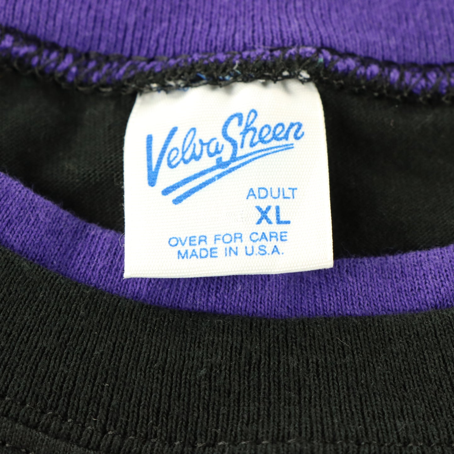 Retro Disney "Mickey Presents Iowa" Single Stitch Black & Purple Layer Design TShirt USA Made (XL)