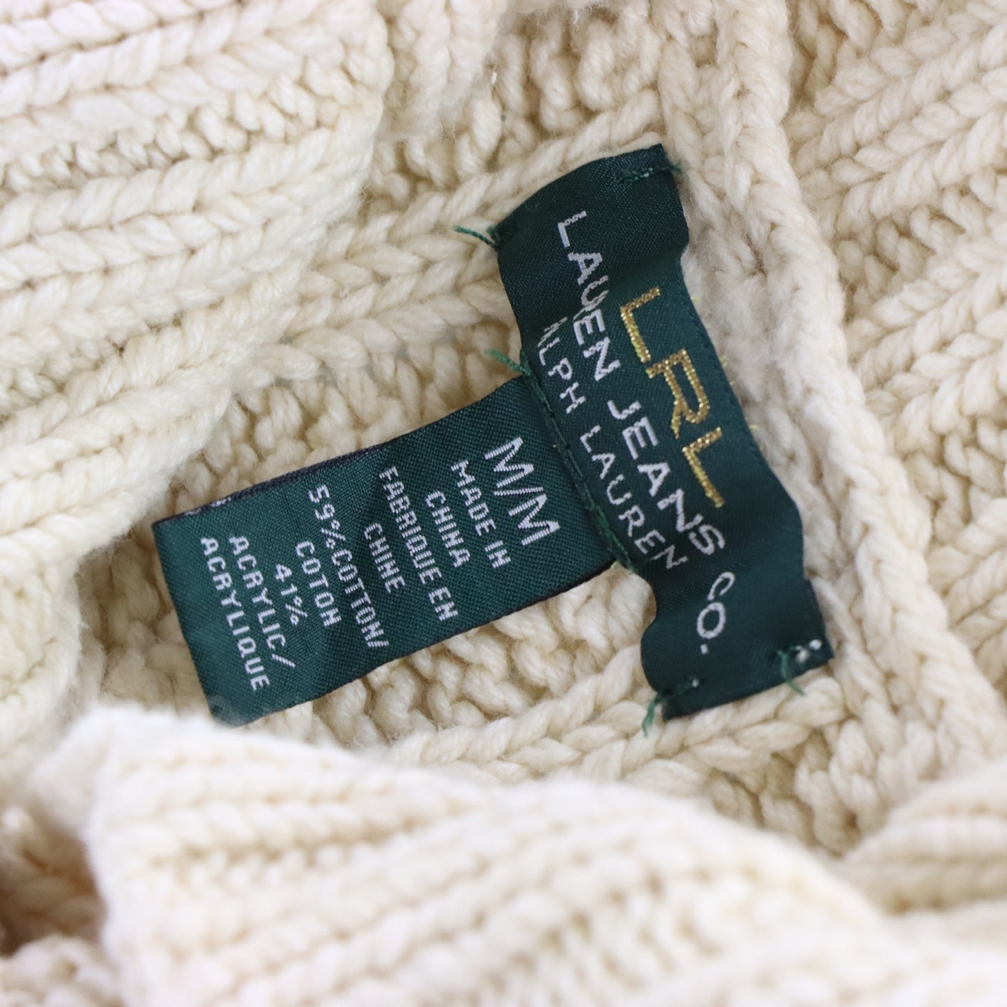Vintage RALPH LAUREN POLO Cable Knit Toggle Cardigan Coat *Aubs Vintage Sole Melbourne