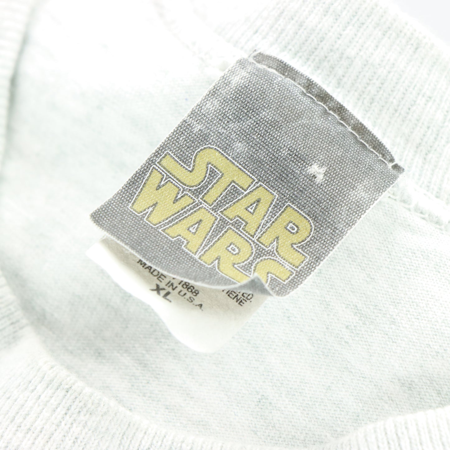 1996 STAR WARS Yoda Face Grey USA Made Tee (XXL-XXXL)
