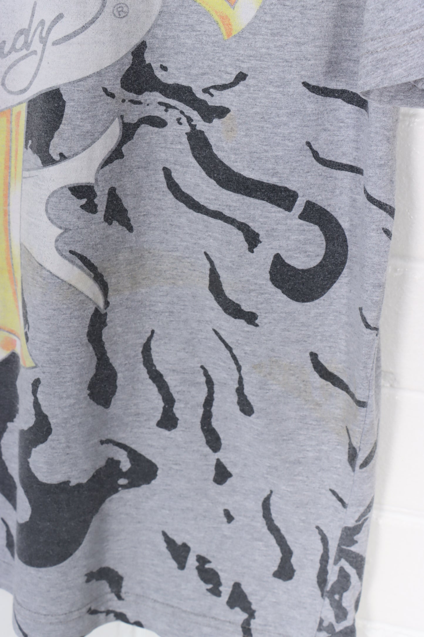 ED HARDY American Eagle Cross Y2K All Over Tee USA Made (L)