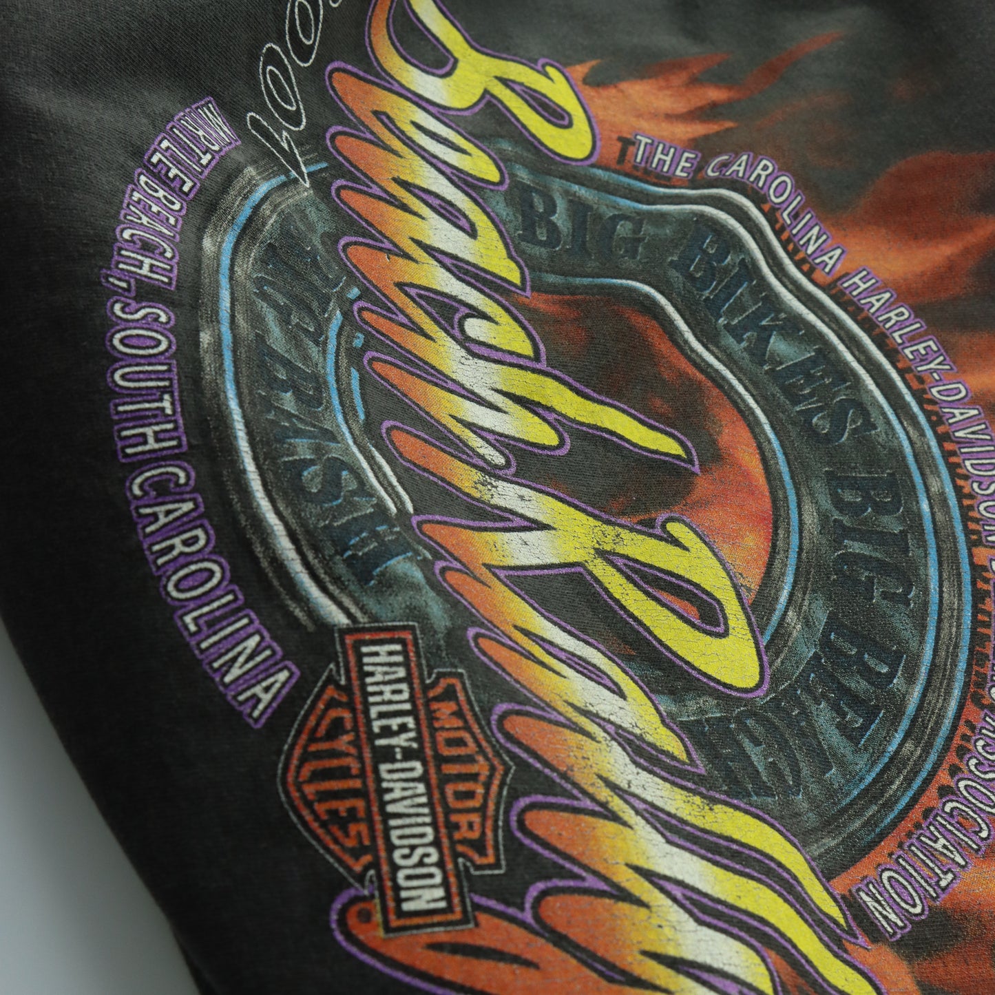 HARLEY DAVIDSON "Beach Rally 2001" USA Made Double Sided T-Shirt (XXXL)