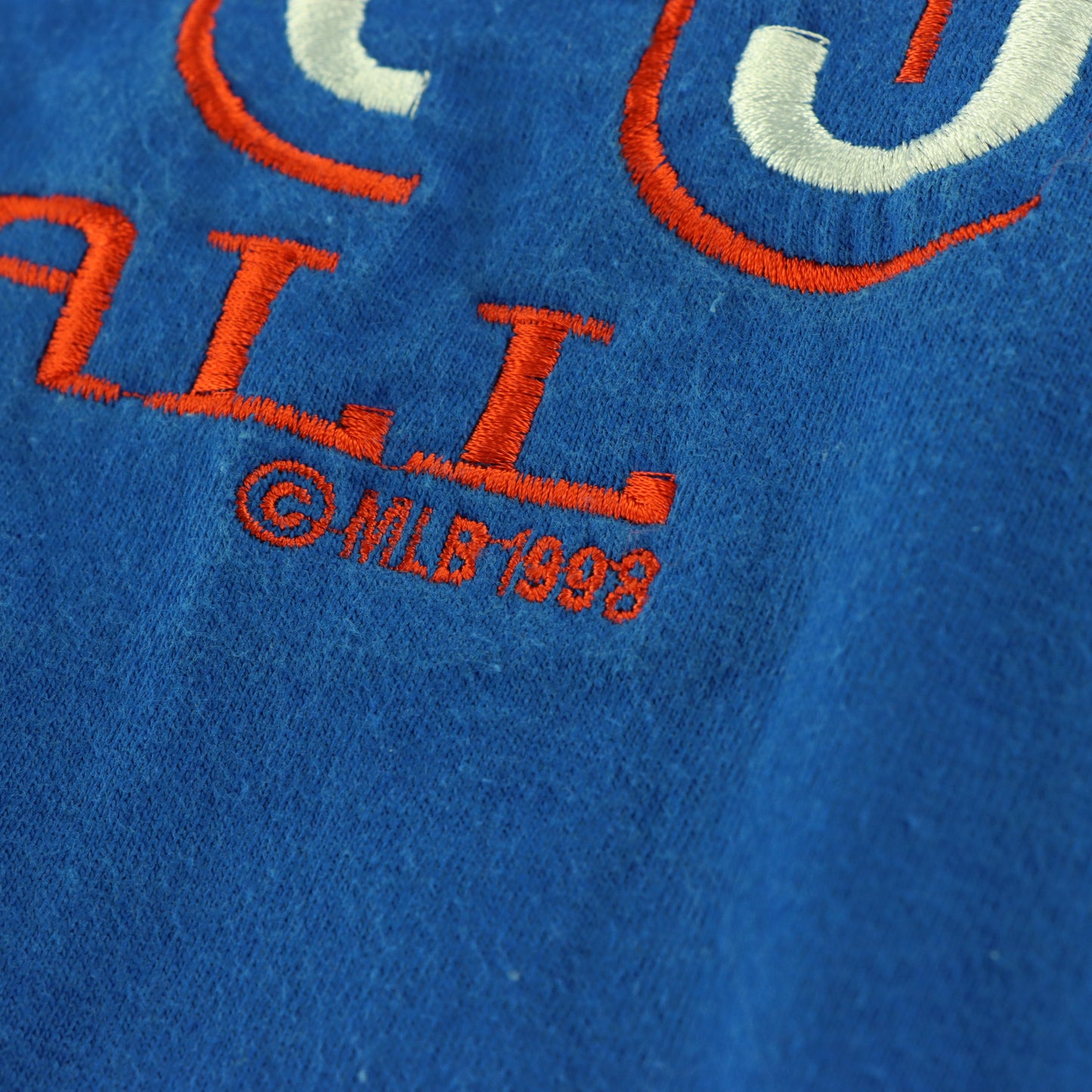 Vintage 1998 MLB Mets PRO LAYER Single Stitch Embroidered USA Made T-Shirt (L)