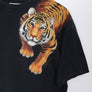 Melbourne Zoo Tiger Animal Print Black Tee Made in Australia (L)