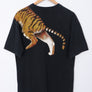 Melbourne Zoo Tiger Animal Print Black Tee Made in Australia (L)