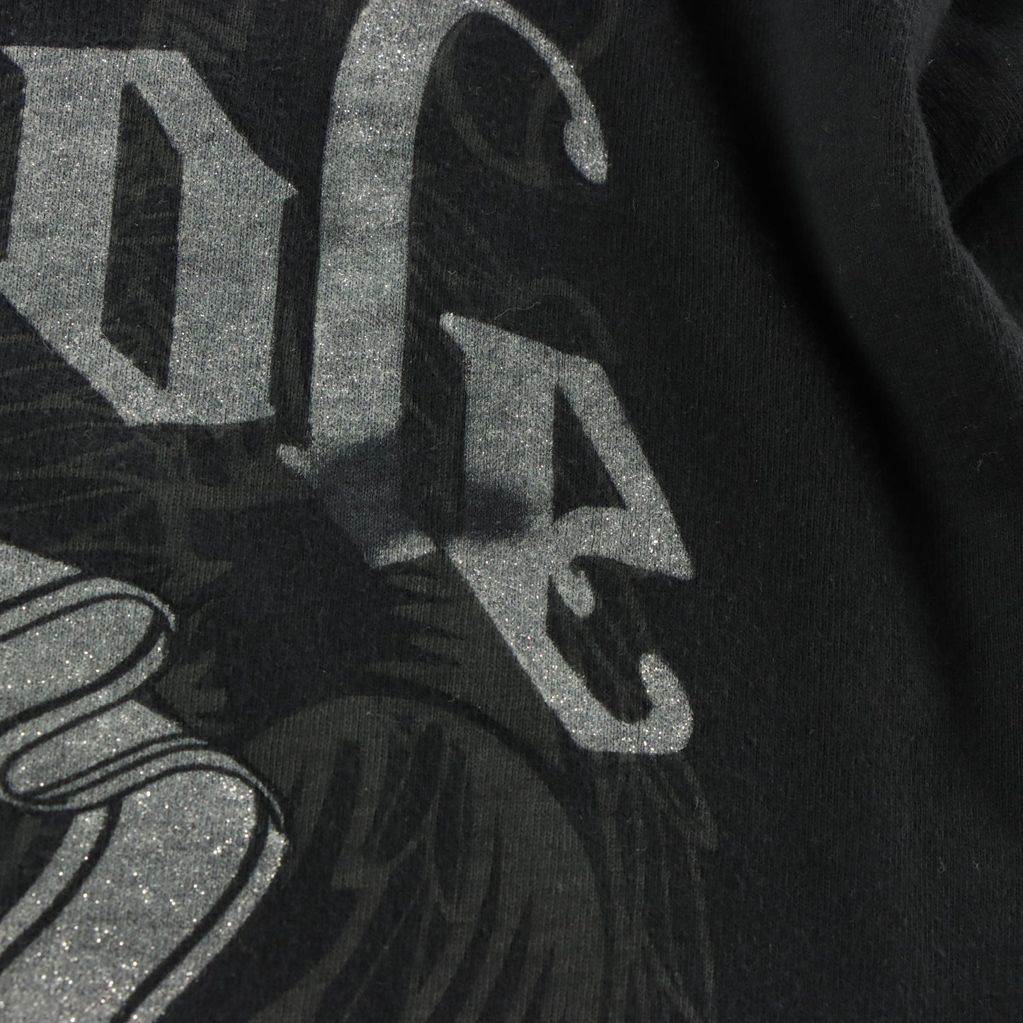 SOUTHPOLE Silver Glitter "Truth & Liberty" Black Y2K Style TShirt (L-XL)