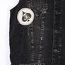 TRUE RELIGION World Tour Black Denim Distressed Jimmy Vest (L)