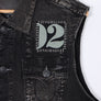 TRUE RELIGION World Tour Black Denim Distressed Jimmy Vest (L)