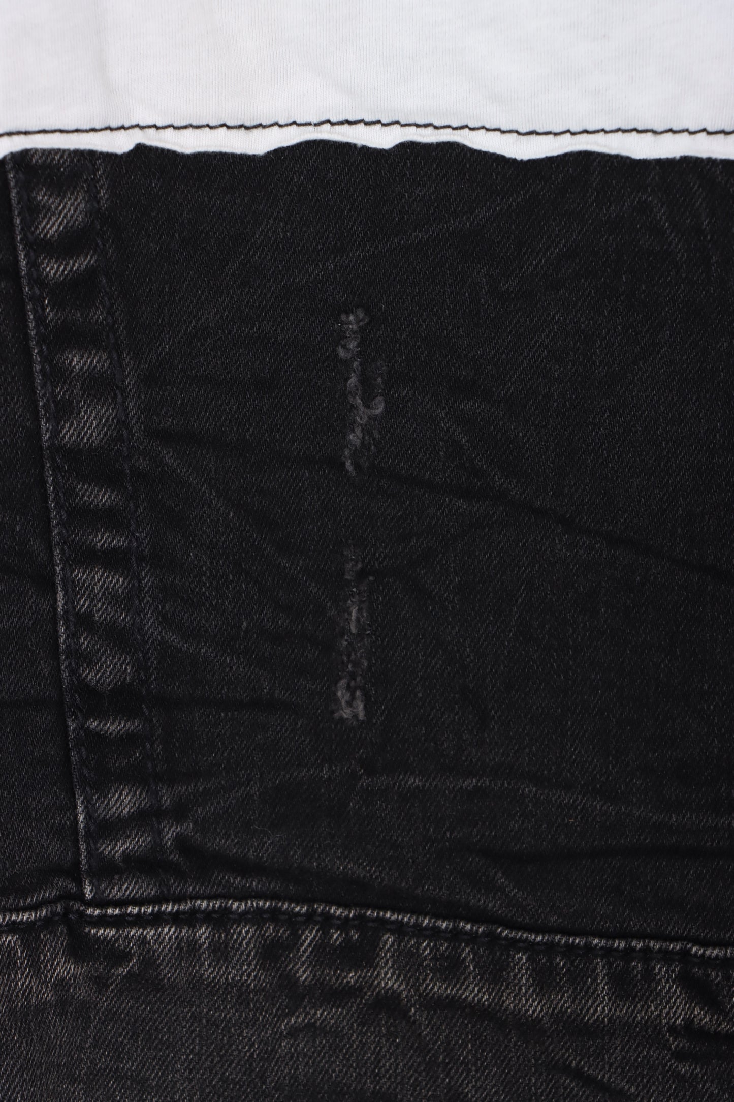 TRUE RELIGION World Tour Black Denim Distressed Jimmy Vest (L)