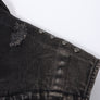 TRUE RELIGION World Tour Black Denim Distressed Jimmy Vest (L)