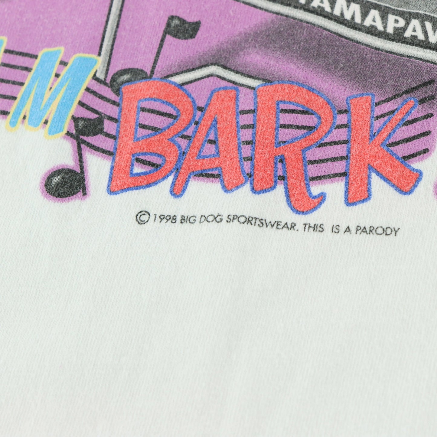 BIG DOGS Vintage 1998 "Houndson" Dog Pun Parody White T-Shirt (M) Vintage Sole Melbourne