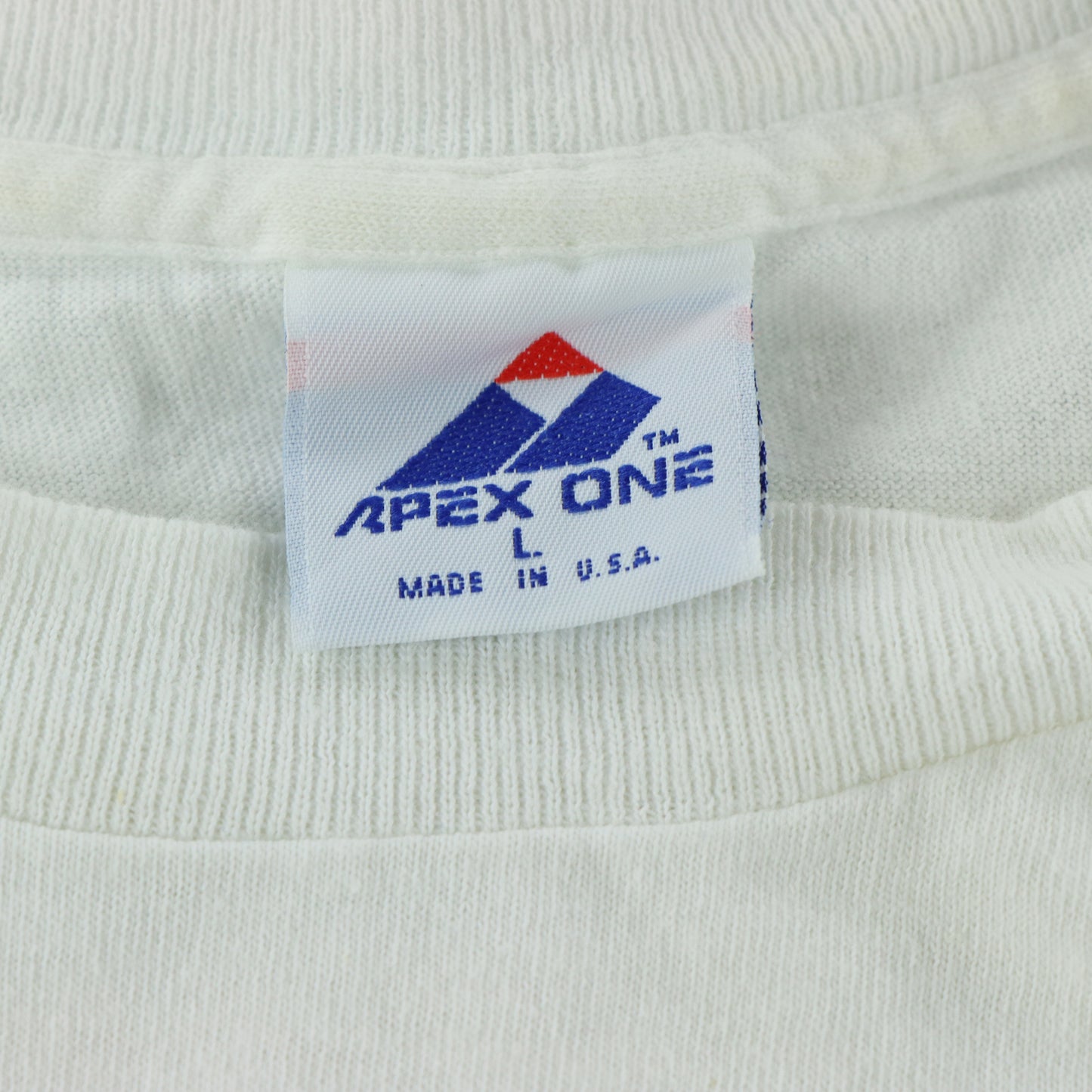 'World Cup USA 94' Germany Puffy Spell Out Graphic USA Made APEX ONE Vintage Soccer T-Shirt (L TALL)