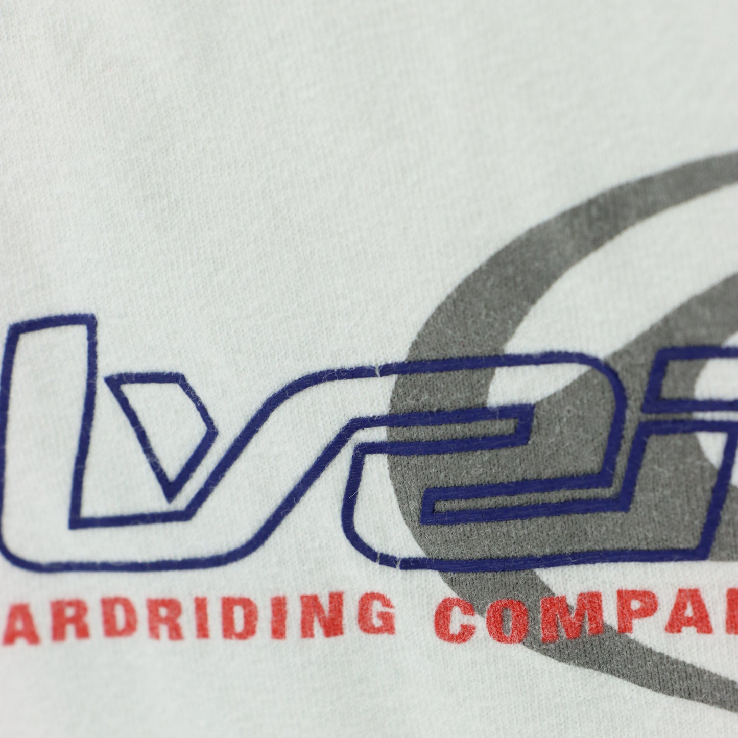 QUIKSILVER Boarding Company Double Sided Spell Out Logo Classic White Tee (L)