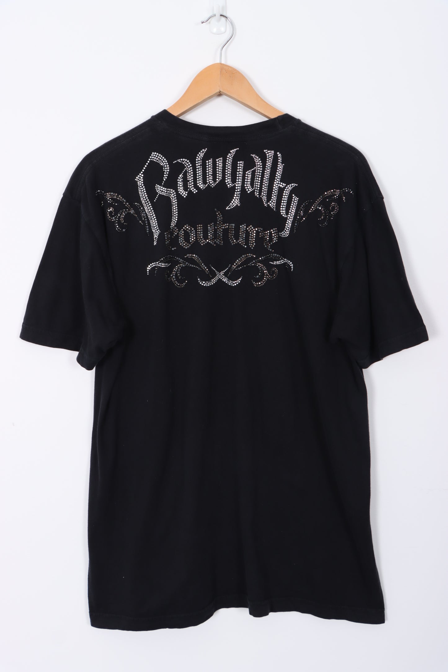 RAWYALTY Y2K Rhinestone Roman Soldier Design USA Made Tee (XL)