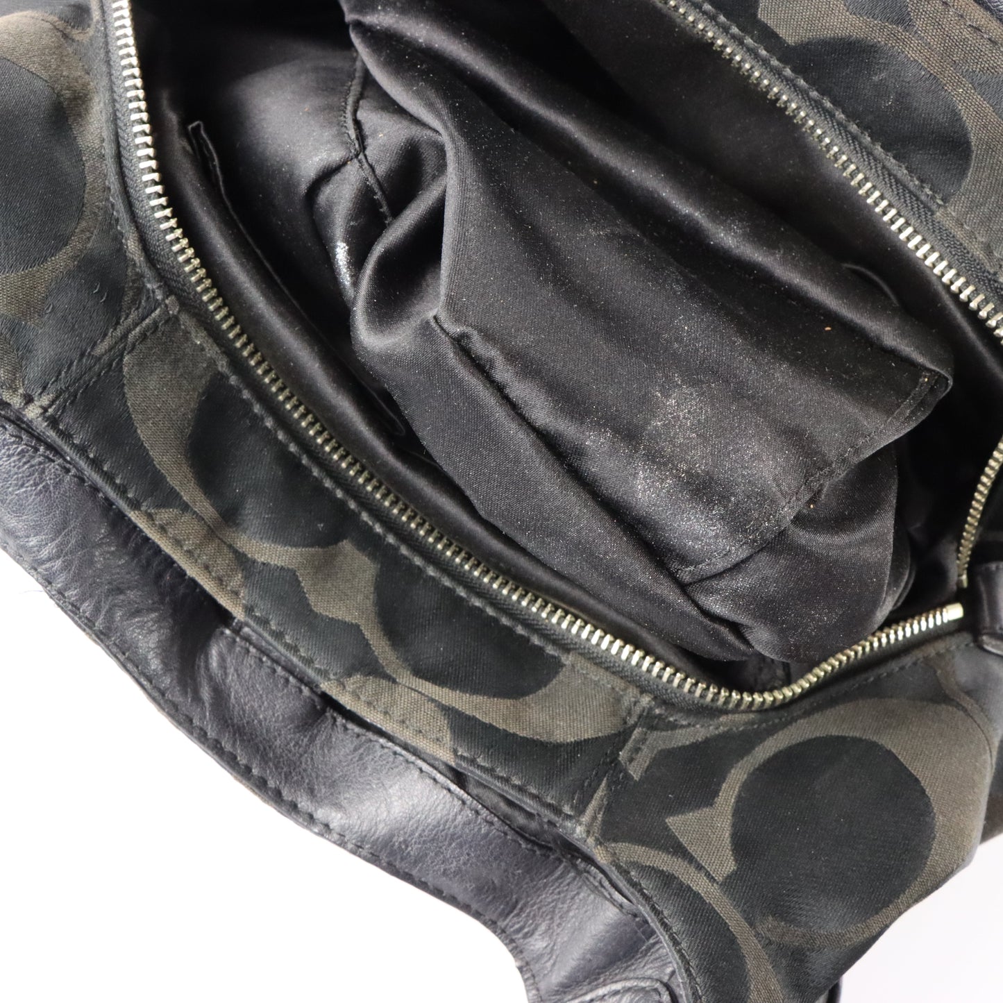 Vintage COACH F24742 Signature Logo 'Campbell' Black Shoulder Bag Vintage Sole Melbourne