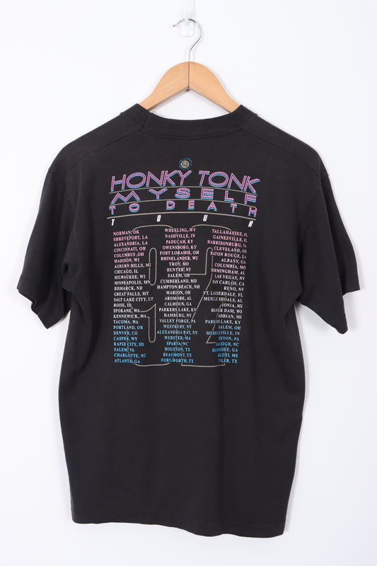 1992 George Jones 'Honky Tonk To Death' Music Tour Tee (L)