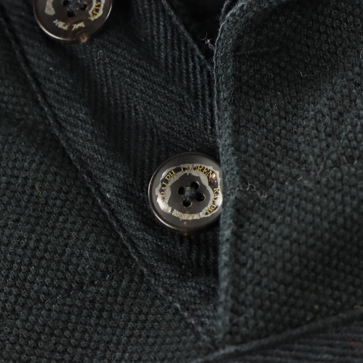RALPH LAUREN POLO Custom Fit 'Snow Challenge' Patch Black Rugby Jumper (S)