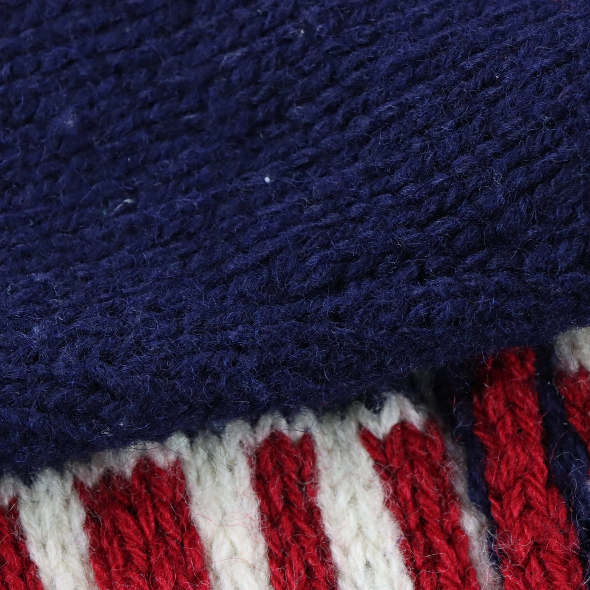 Vintage POLO COUNTRY By RALPH LAUREN Wool Eagle Navy USA Flag Hand Knit Sweatshirt (XL) *Aubs Vintage Sole Melbourne