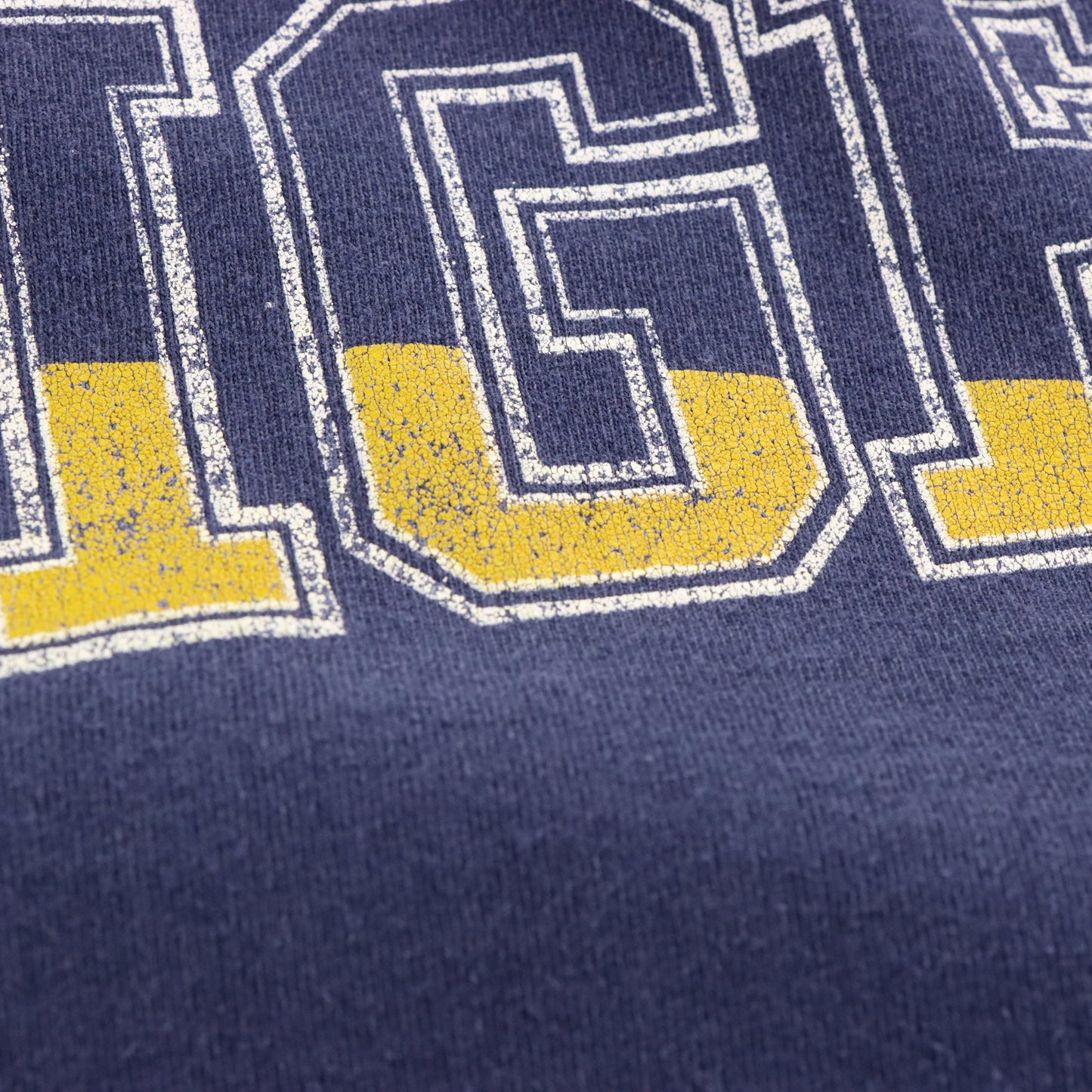 Vintage TOMMY HILFIGER Varsity USA Made Navy Blue Tee (L-XL) ***COCO Vintage Sole Melbourne