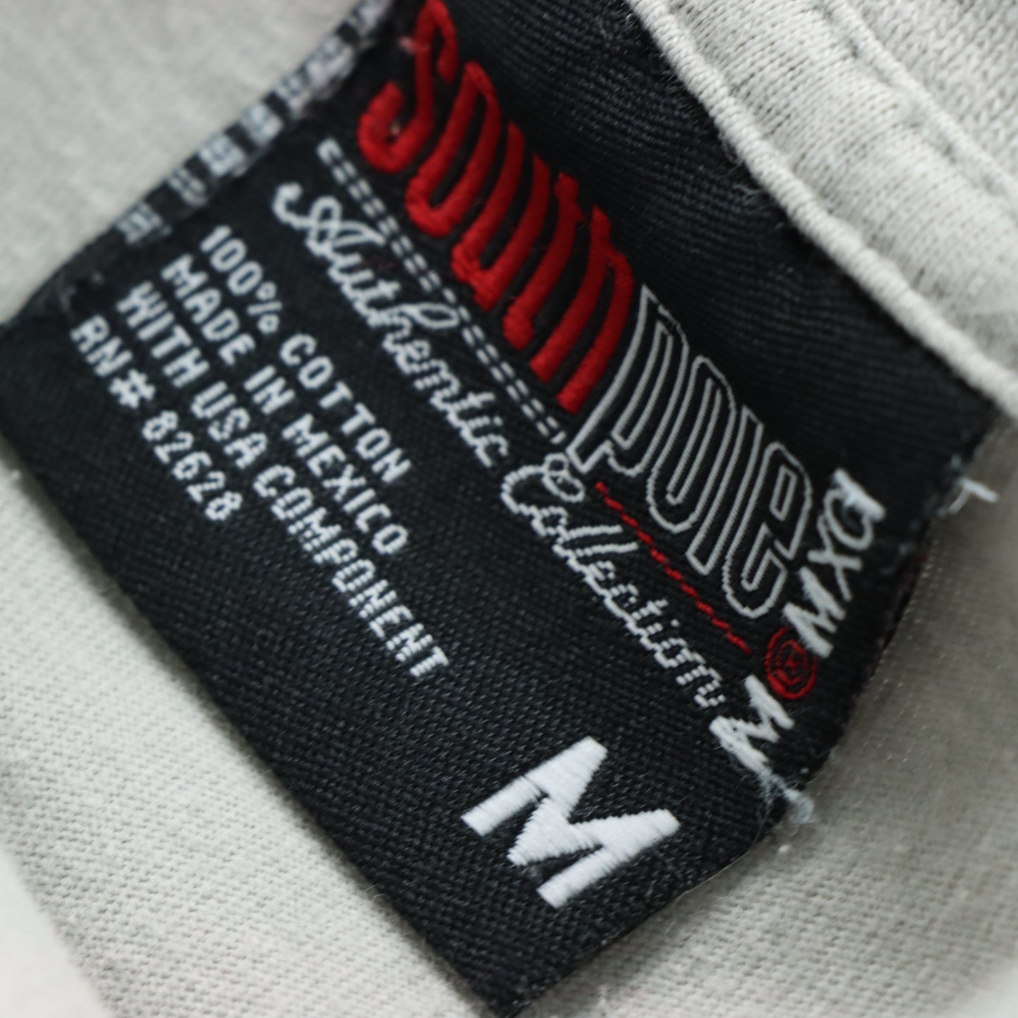 SOUTHPOLE Y2K Glitter Print Grunge Wing Boxy Grey T-Shirt (M)