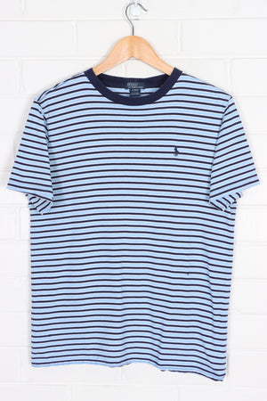 RALPH LAUREN POLO Blue Striped T-Shirt (M-L)