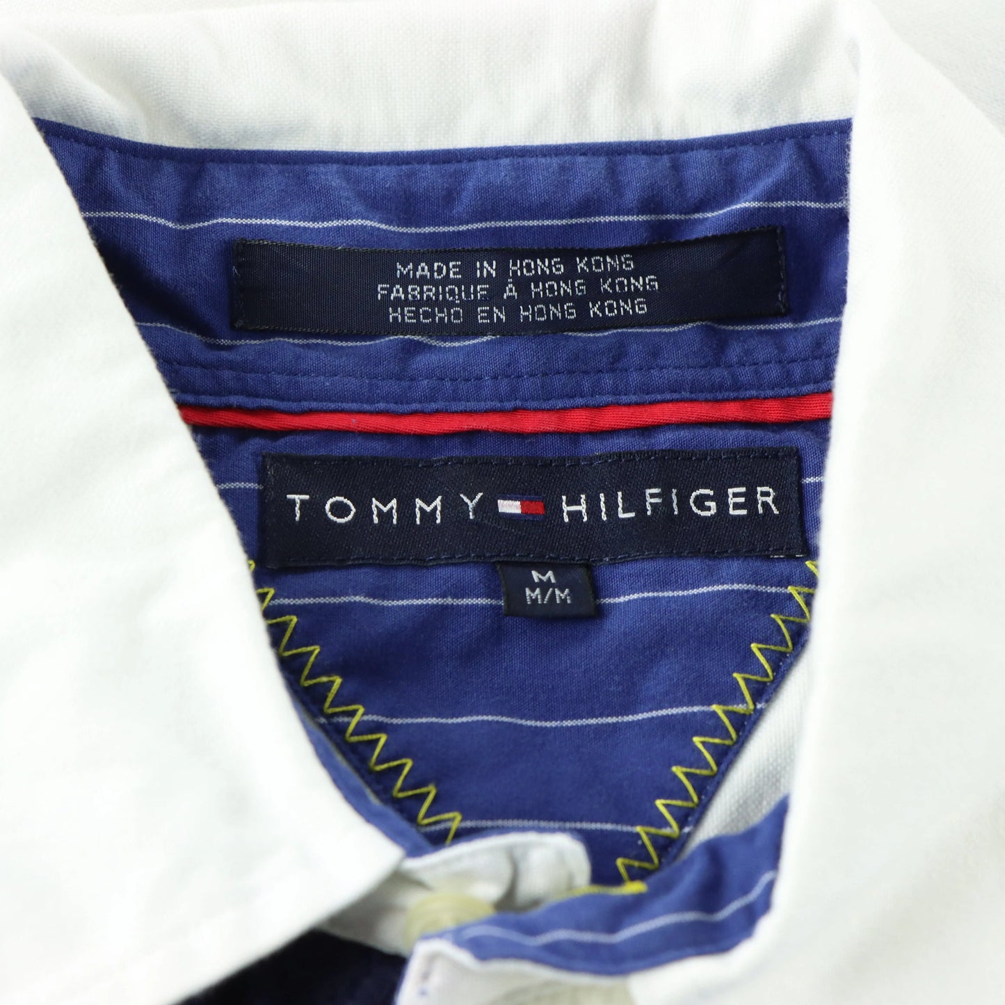 TOMMY HILFIGER 'HK Made' Vintage Flag Striped Shirt (L) Vintage Sole Melbourne