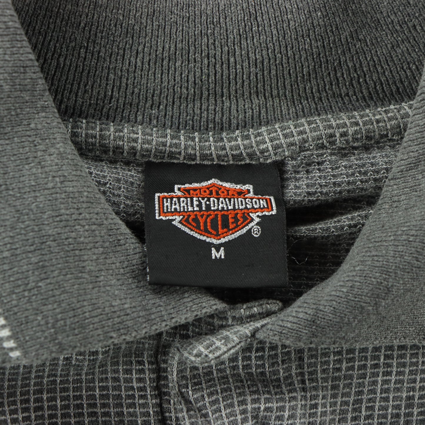 HARLEY DAVIDSON 'USA Made' Columbus Ohio Cotton Grey Polo Shirt (M)