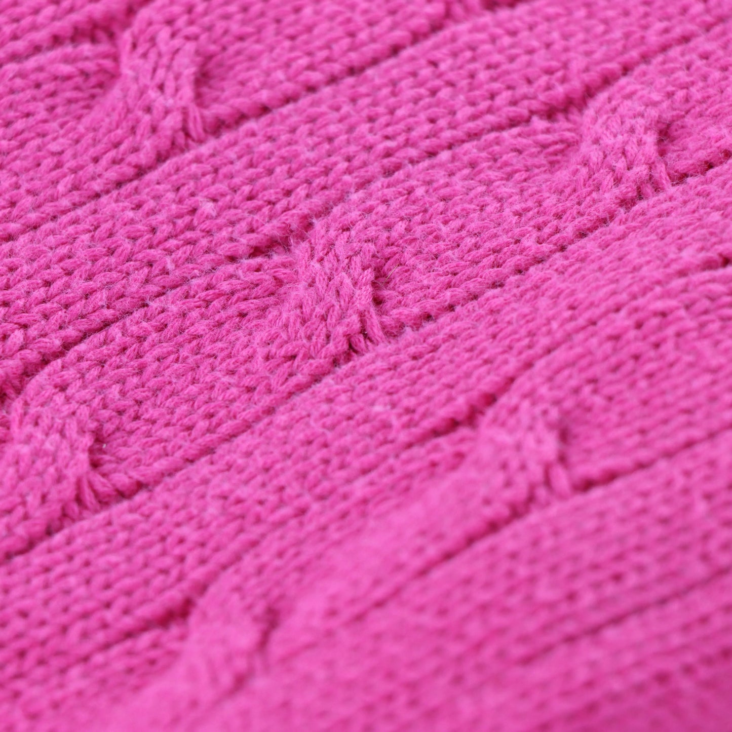 RALPH LAUREN SPORT Embroidered Logo Hot Pink & Green Cable Knit Sweater (M) - Vintage Sole Melbourne