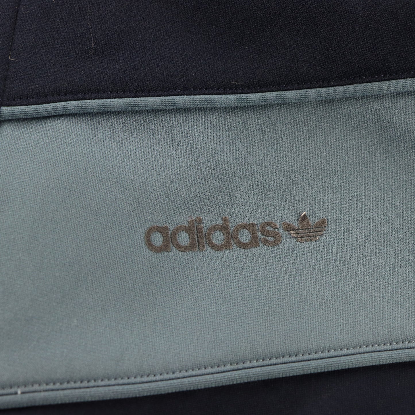 ADIDAS Vintage Navy & Blue White Collared Zip-Up Fitted Jacket (S-M)