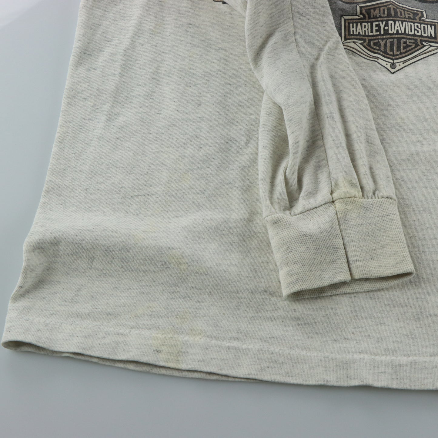 HARLEY DAVIDSON 'USA Made' Kelley's Eagle Graphic Grey Long Sleeve T-Shirt (S)