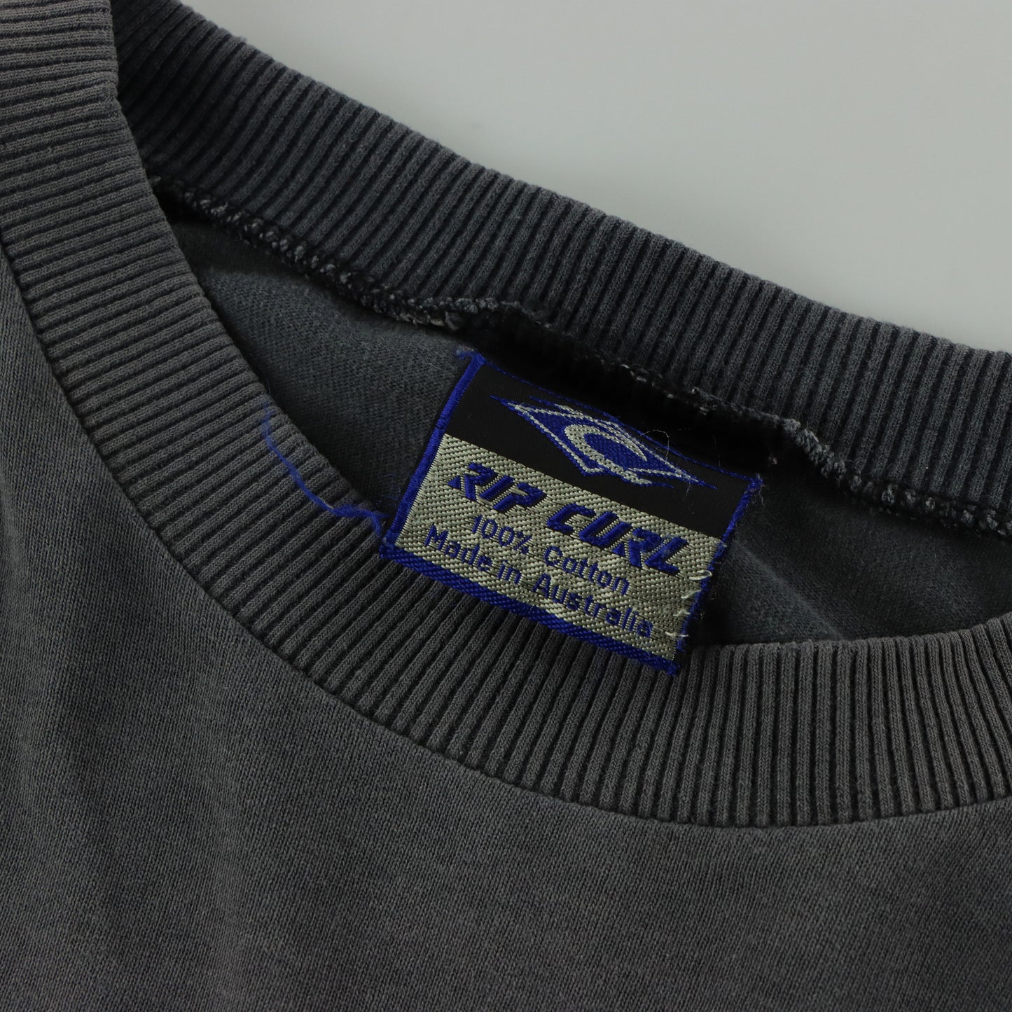 RIPCURL 'AUSTRALIAN Made' Vintage 100% Cotton Single Stitch Surf Long Sleeve T-Shirt (M-L)