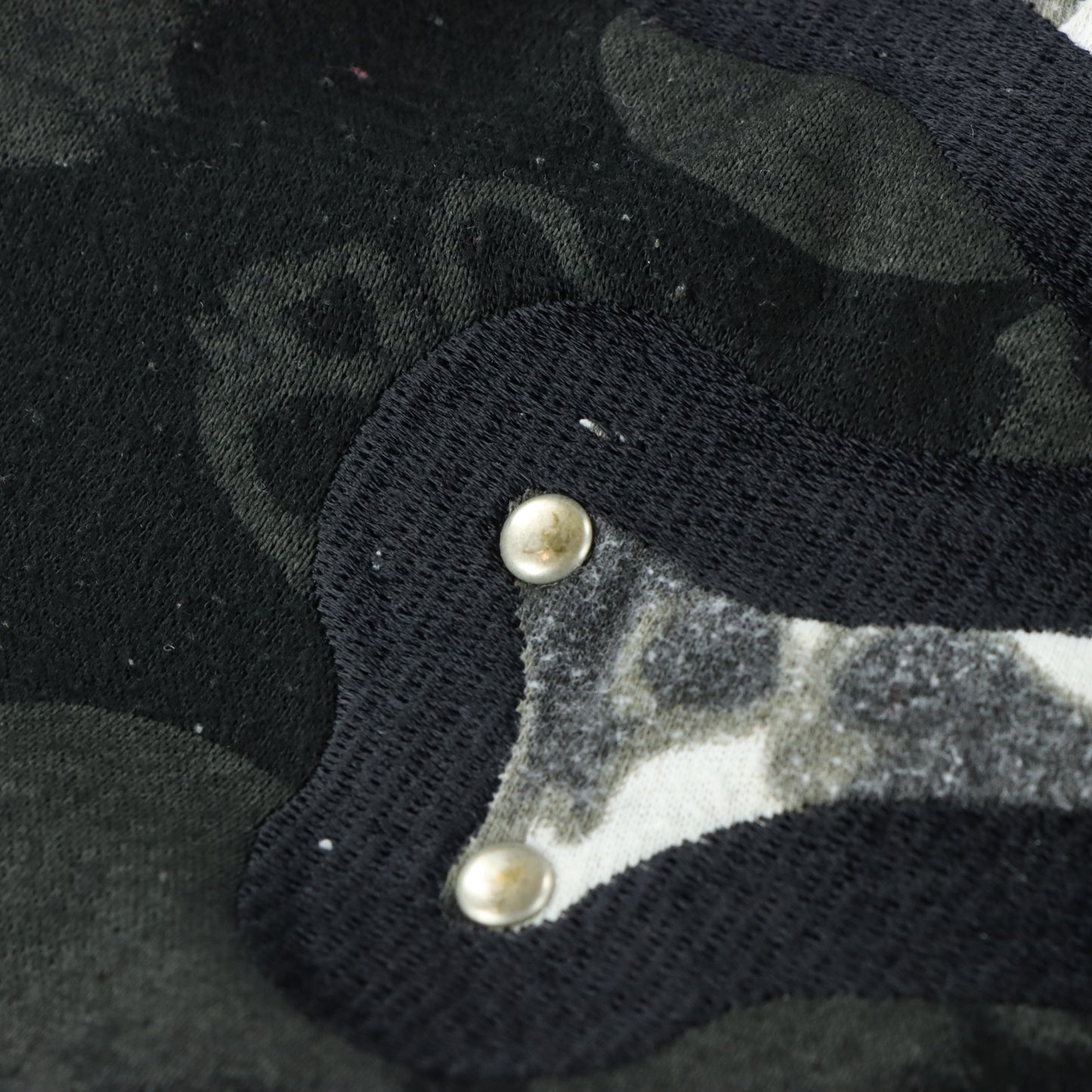 Studded Skull All Over Black Full Zip Hoodie Sweatshirt (XL)