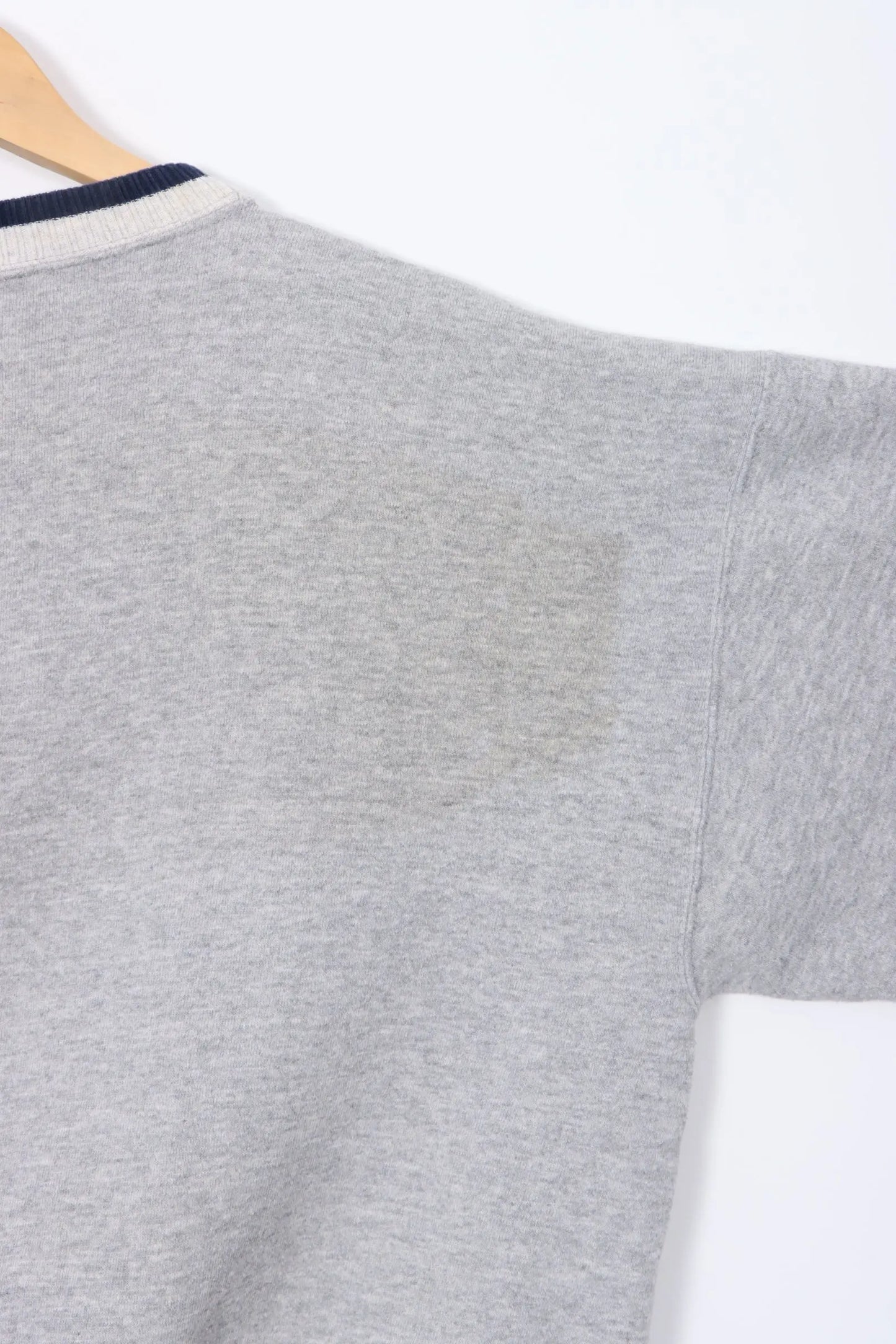 North Carolina Tar Heels Big Spell Out Shield Logo Ringer Sweatshirt USA Made (L) Vintage Sole Melbourne