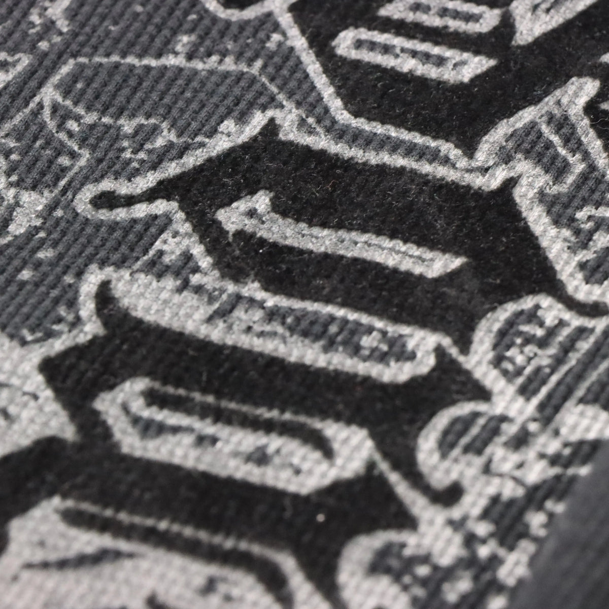 Y2K SOUTHPOLE Grunge Velour Print Thermal Long Sleeve Black Vintage Tee *Aubs Vintage Sole Melbourne