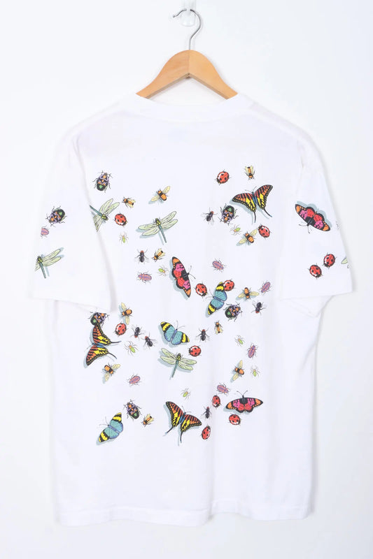 Dan Gilbert 90s All Over Insects Bugs Single Stitch T-Shirt USA Made (XL) Vintage Sole Melbourne