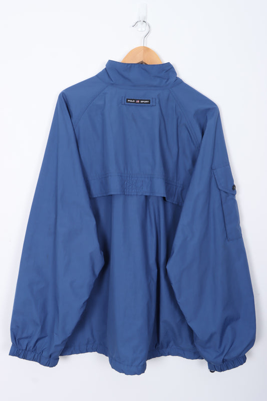 RALPH LAUREN POLO SPORT Blue Windbreaker Jacket (XL)
