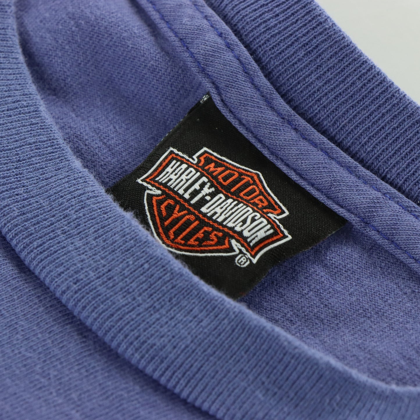 HARLEY DAVIDSON Y2K 'Orlando' Eagle Flame Purple Motorcycle Tee (XL)