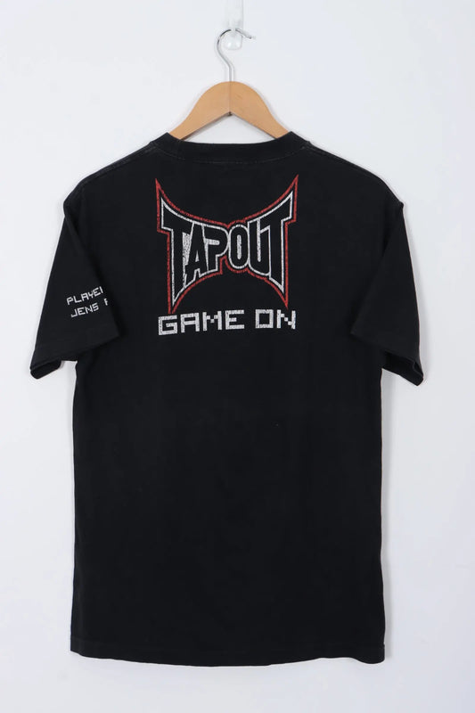 TAPOUT x Jens Pulver Signature Nintendo 'Game On' Black Tee (M) Vintage Sole Melbourne