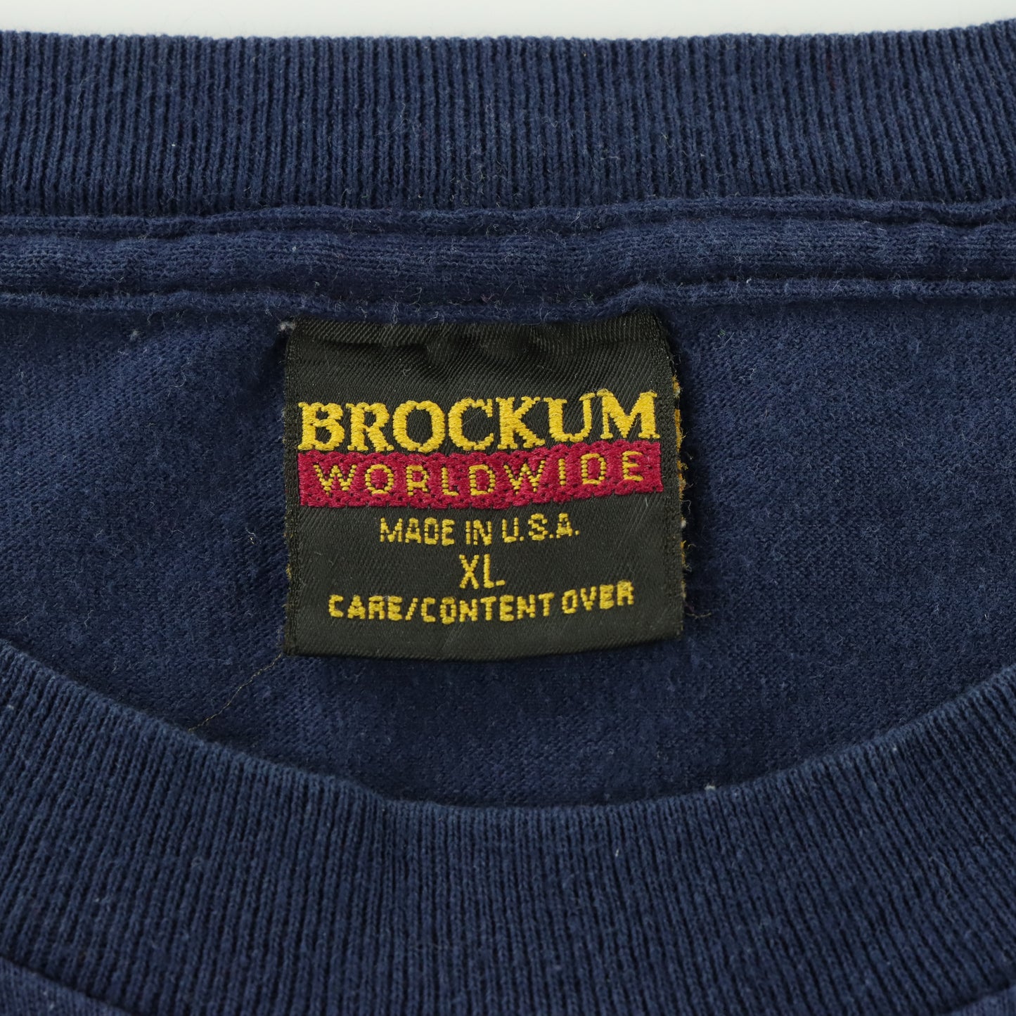 Vintage 1994 Live 'Straight Outta York' Tour USA Made BROCKUM Navy Blue Band Tee (L-XL)