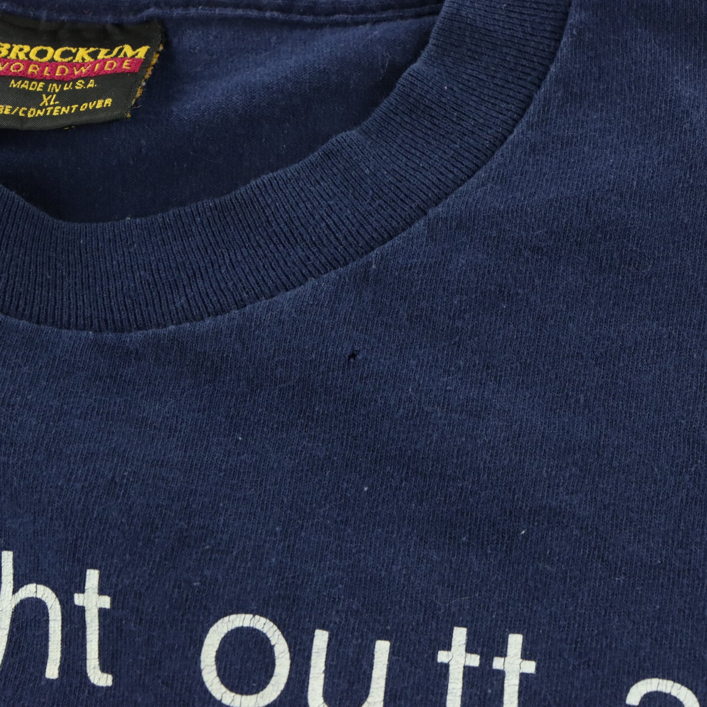 Vintage 1994 Live 'Straight Outta York' Tour USA Made BROCKUM Navy Blue Band Tee (L-XL)