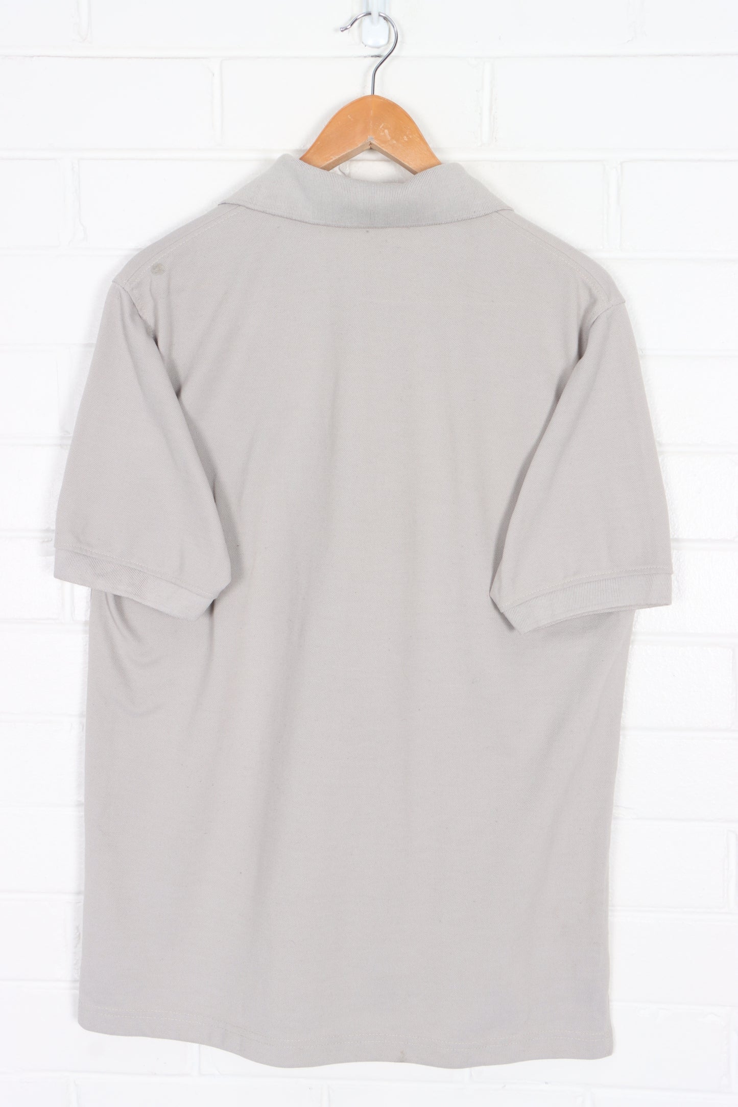 LACOSTE Ecru Grey Classic Polo Shirt (L)