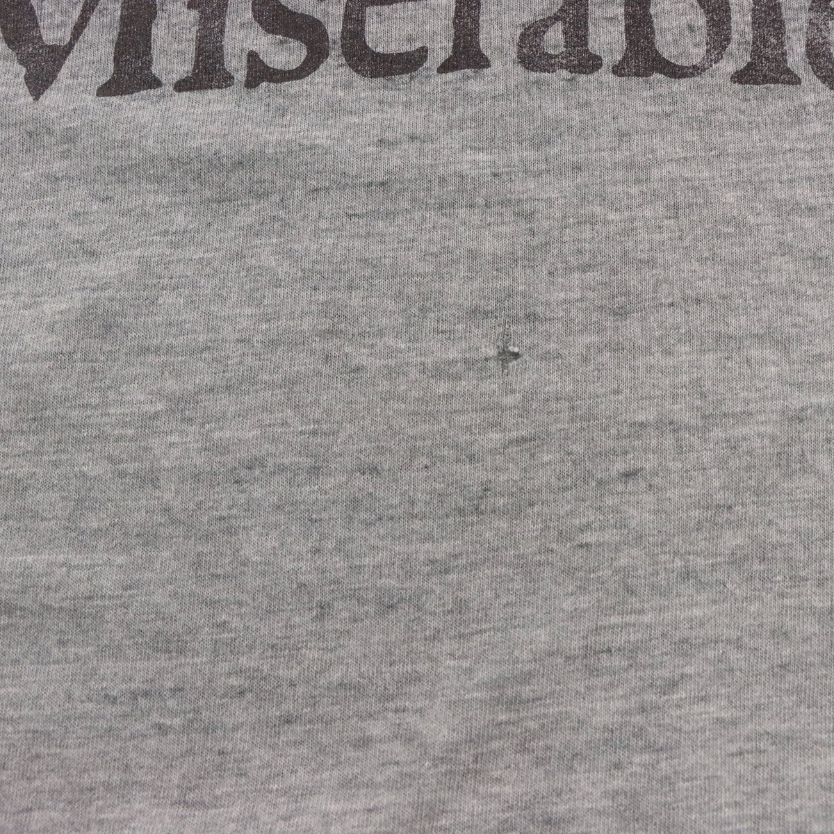 Vintage 1986 LES MISERABLES Cosette French Flag Illustration USA Made Single Stitch Grey Musical Tee (S TALL) ***COCO Vintage Sole Melbourne