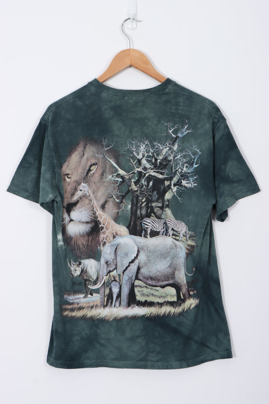 THE MOUNTAIN Front Back Graphic Safari Animal T-Shirt (M)