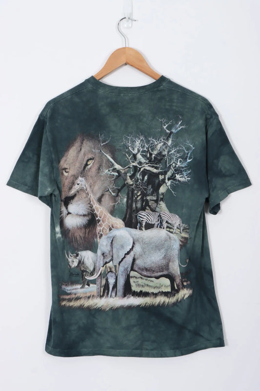 THE MOUNTAIN Front Back Graphic Safari Animal T-Shirt (M) Vintage Sole Melbourne