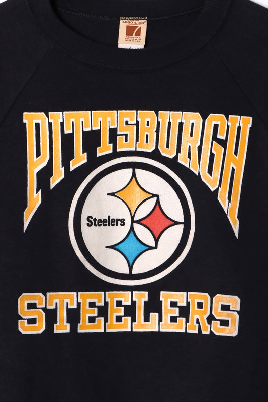Vintage NFL 80s Pittsburgh Steelers LOGO 7 Sweatshirt USA Made (S-M)