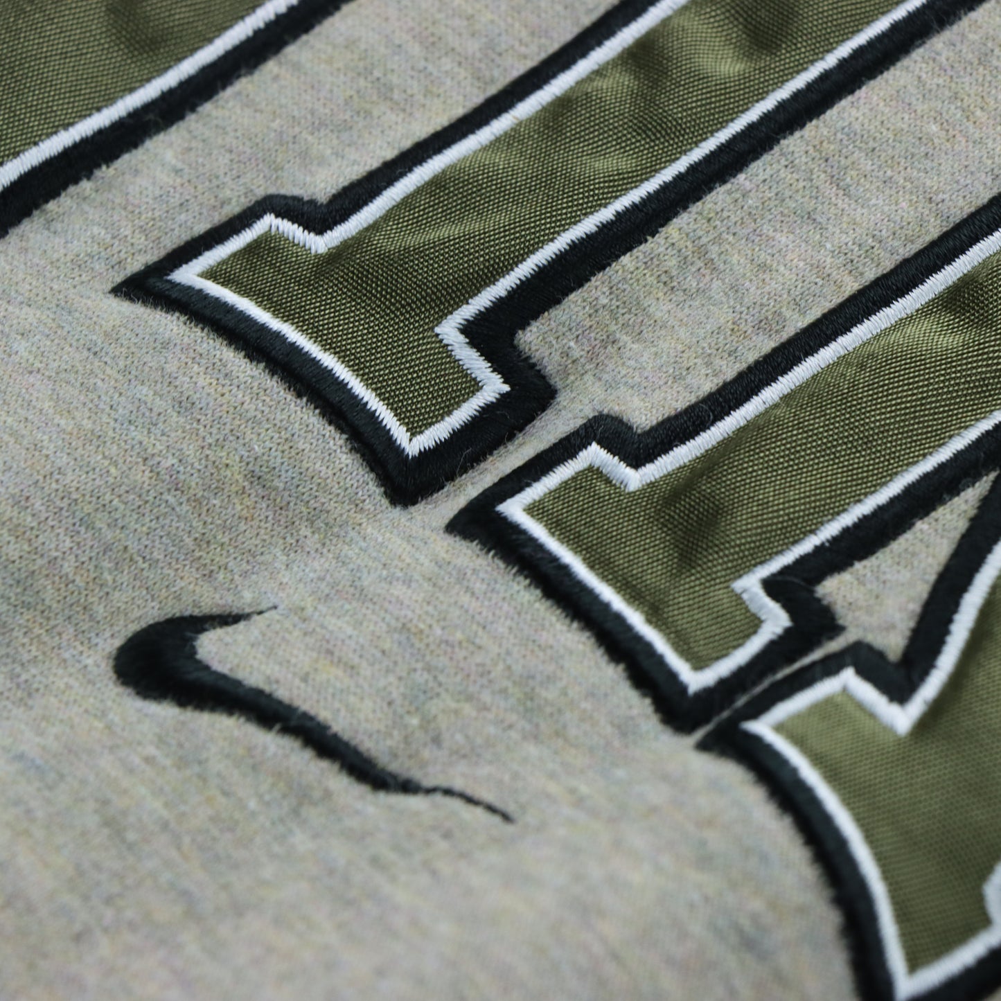 NIKE Spell Out Khaki Logo Centre Swoosh Hooded Sweatshirt (M)