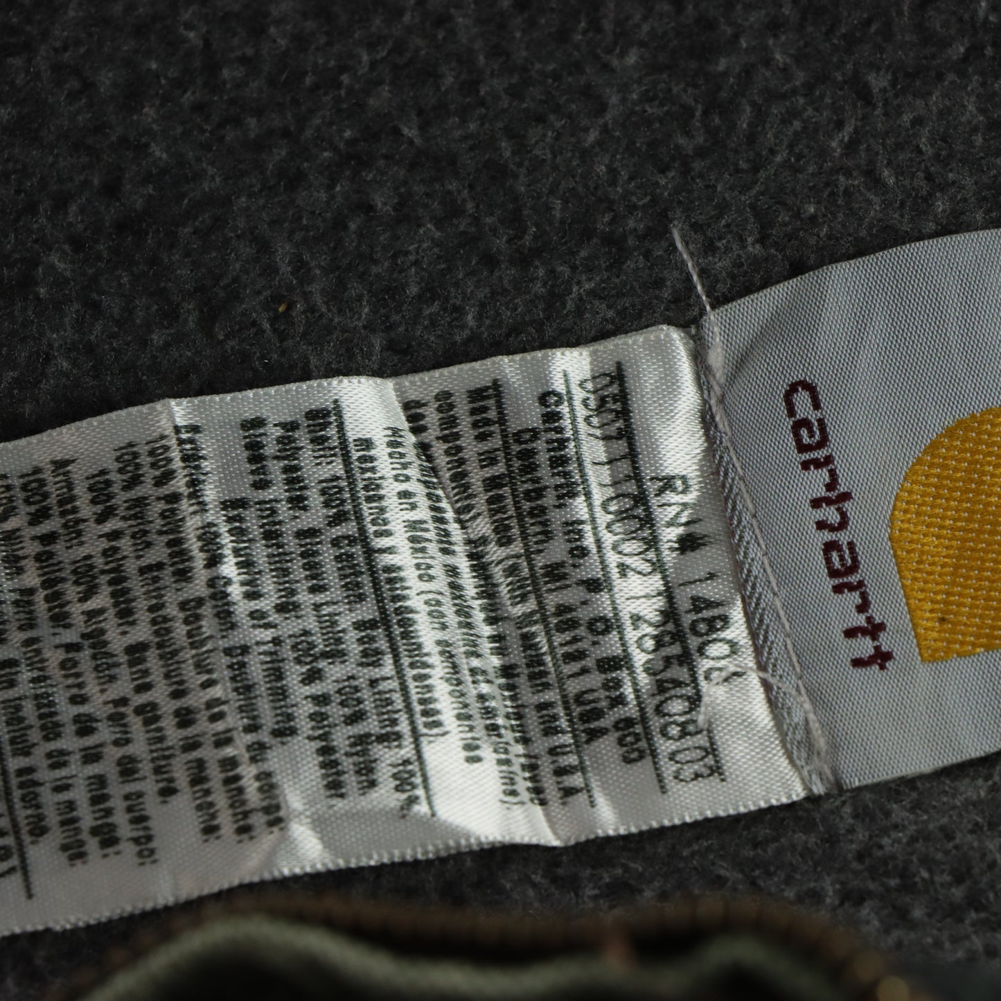 CARHARTT 'Detroit' YYJ97 MOS Khaki & Brown Canvas Jacket (XS-S)