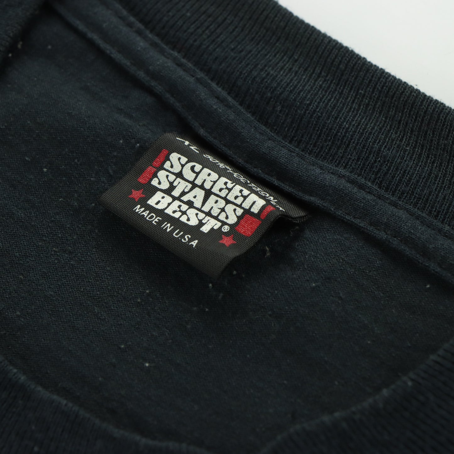 Vintage BUDWEISER 'Want To Drink Your Bud' Pun USA Made 50/50 Black Tee (XL)