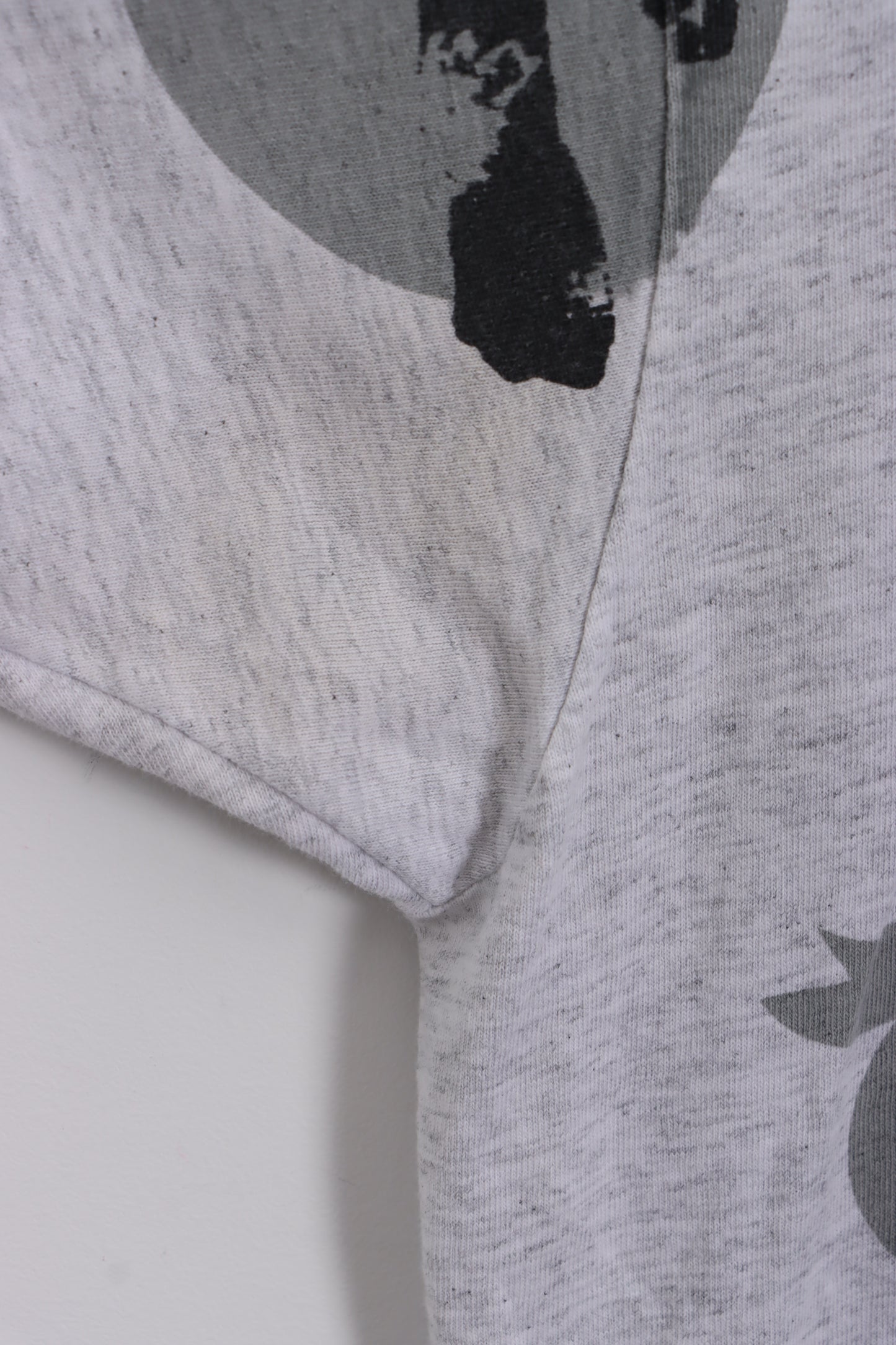 90s Disney Mickey Mouse Shadow Graphic Single Stitch Grey T-Shirt (L)