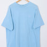 NIKE One Point Swoosh Embroidered Logo Blue T-Shirt (L)