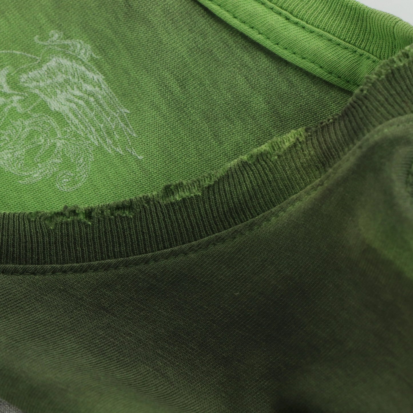 AFFLICTION Y2K Deadstock Distressed Rose Skull Green Gradient T-Shirt (XL) - Vintage Sole Melbourne